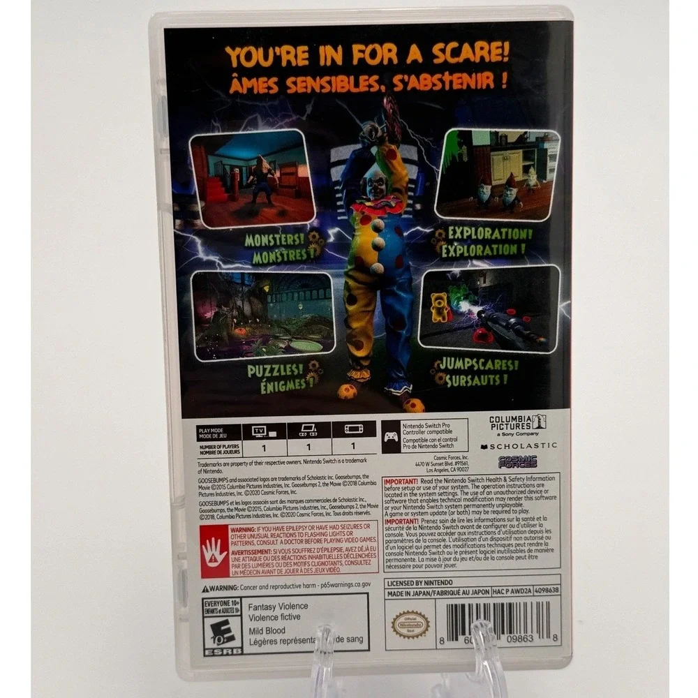 Goosebumps Dead of Night Nintendo Switch Physical Game Slappy the Dummy‎ Horror